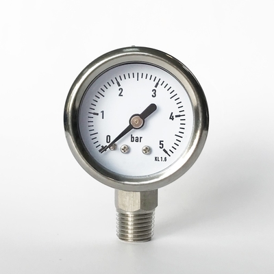 KL1.6 Wskaźnik ciśnienia oleju napełnionego cieczą 40 mm 5 bar suchy wskaźnik ciśnienia