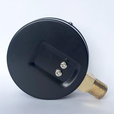Miernik ciśnienia z mosiężną rurką żółta zielona czerwona tarcza 80 mm 15 bar